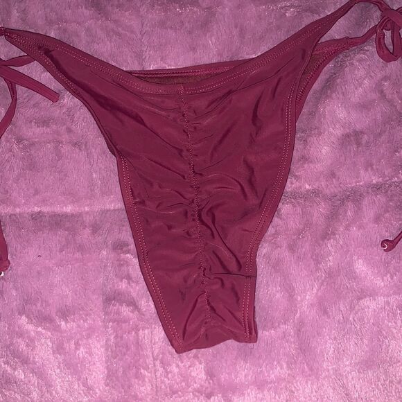 Burgundy Two Piece Swimwear - Picture 5 of 6